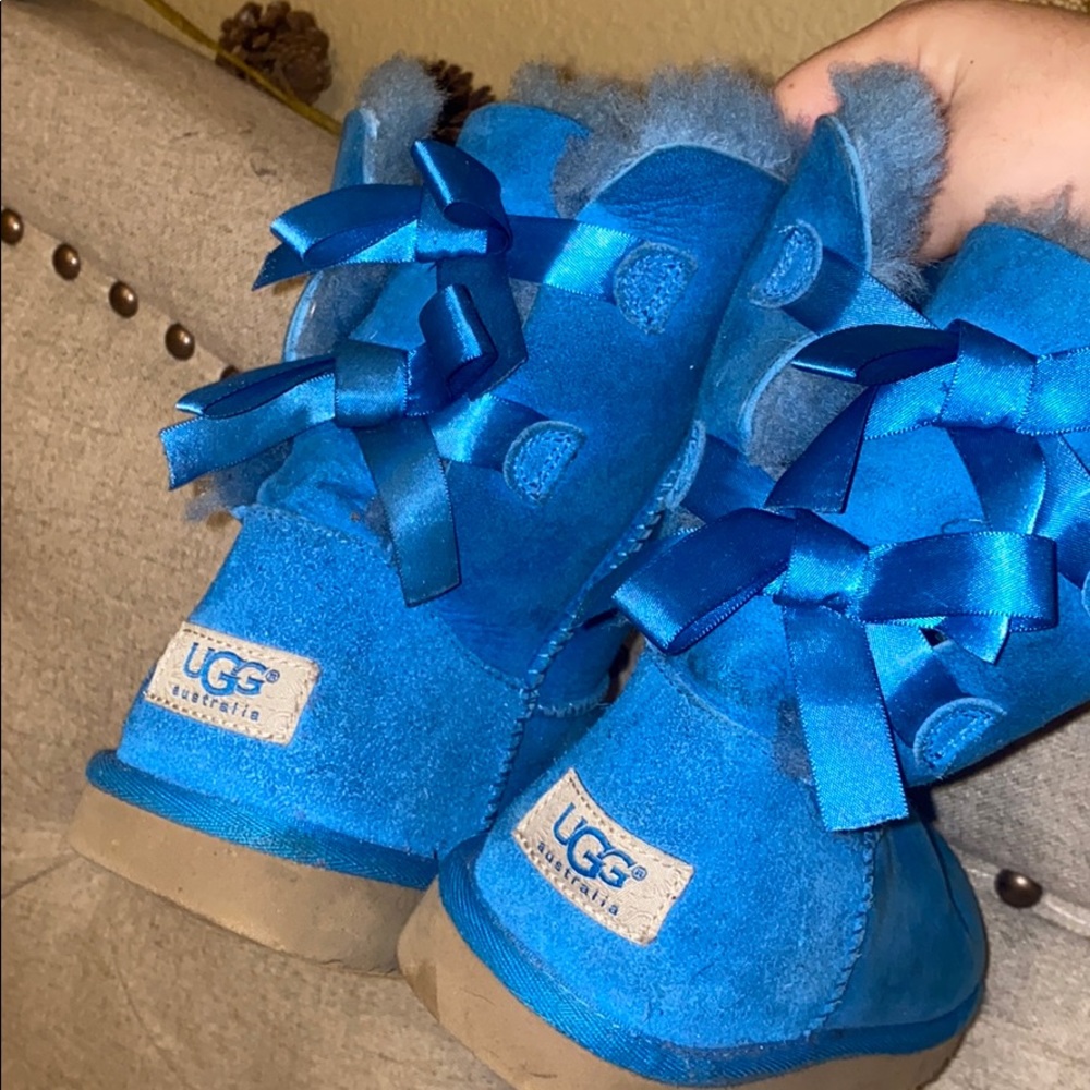 Blue Bailey Bow UGGS